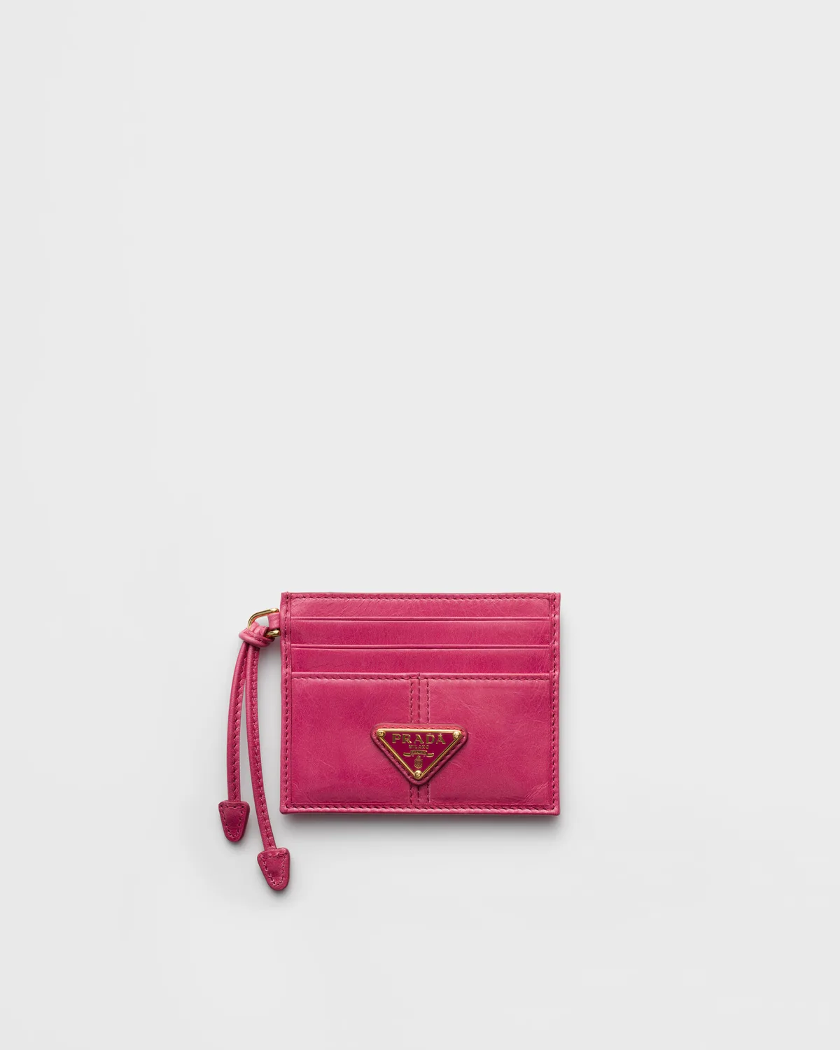 Prada Leather card holder (Peony Pink)