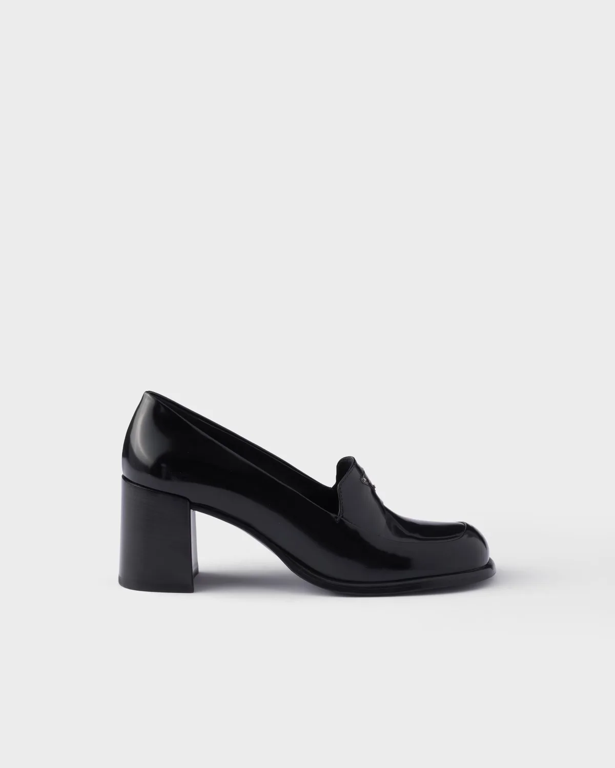 Prada Brushed Leather Loafers (Black)