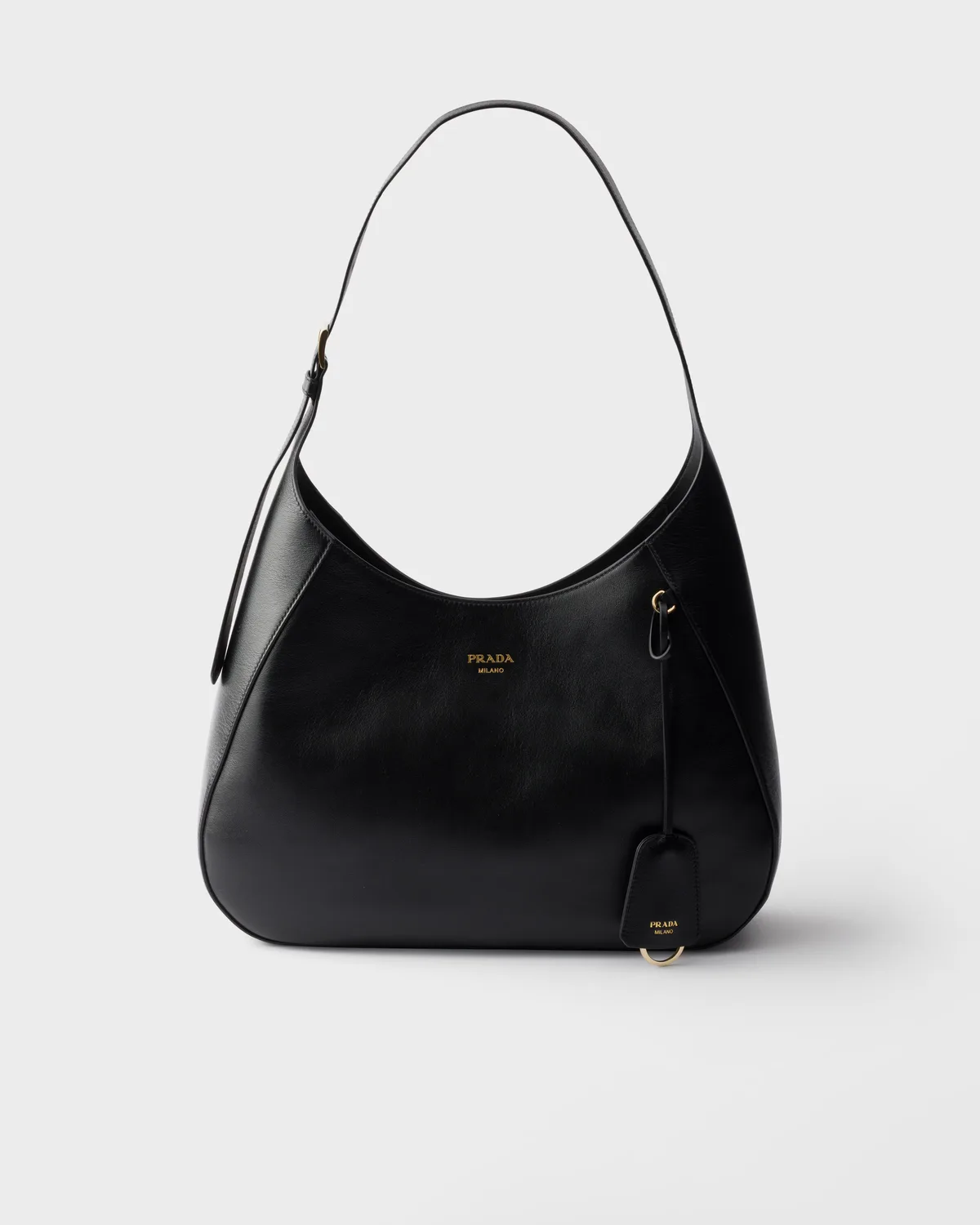 Prada Boogie Large Leather Bag (Black)