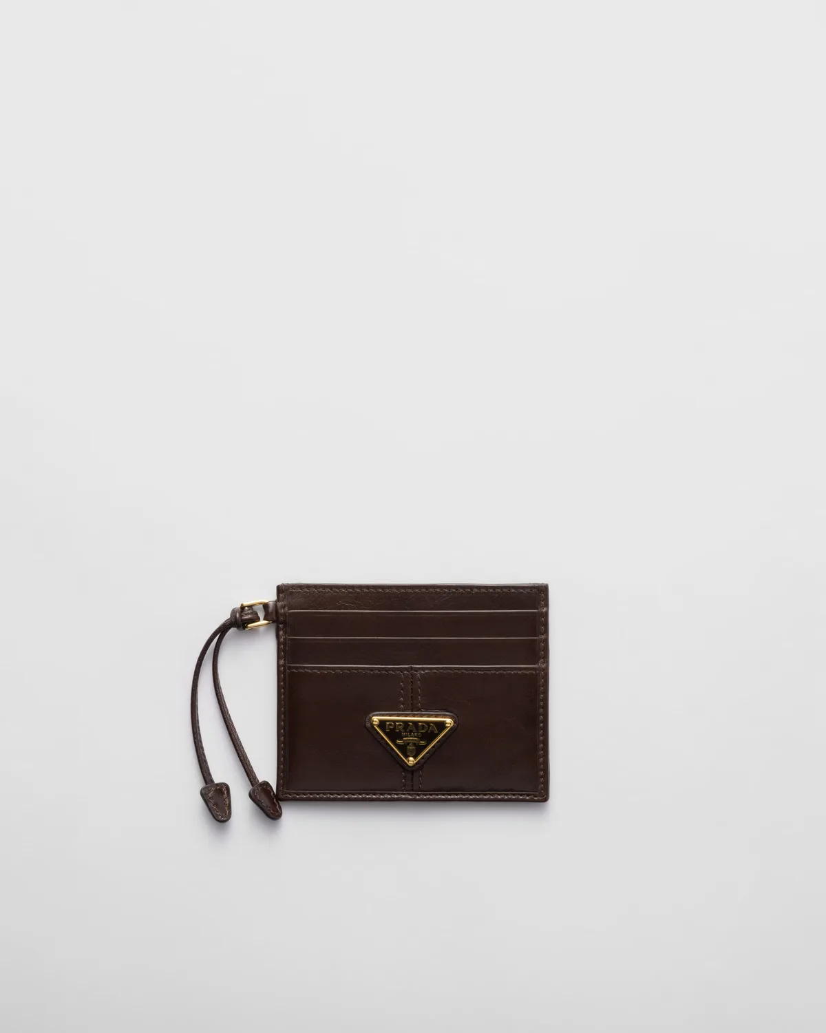 Prada Leather card holder (Dark Brown)