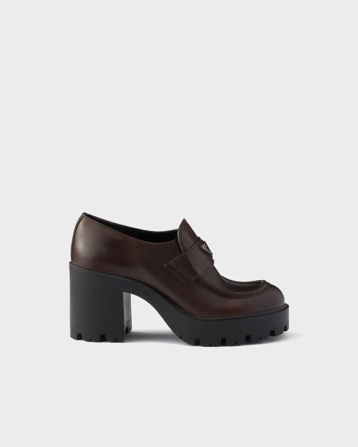 Prada Leather Loafers (Teak)