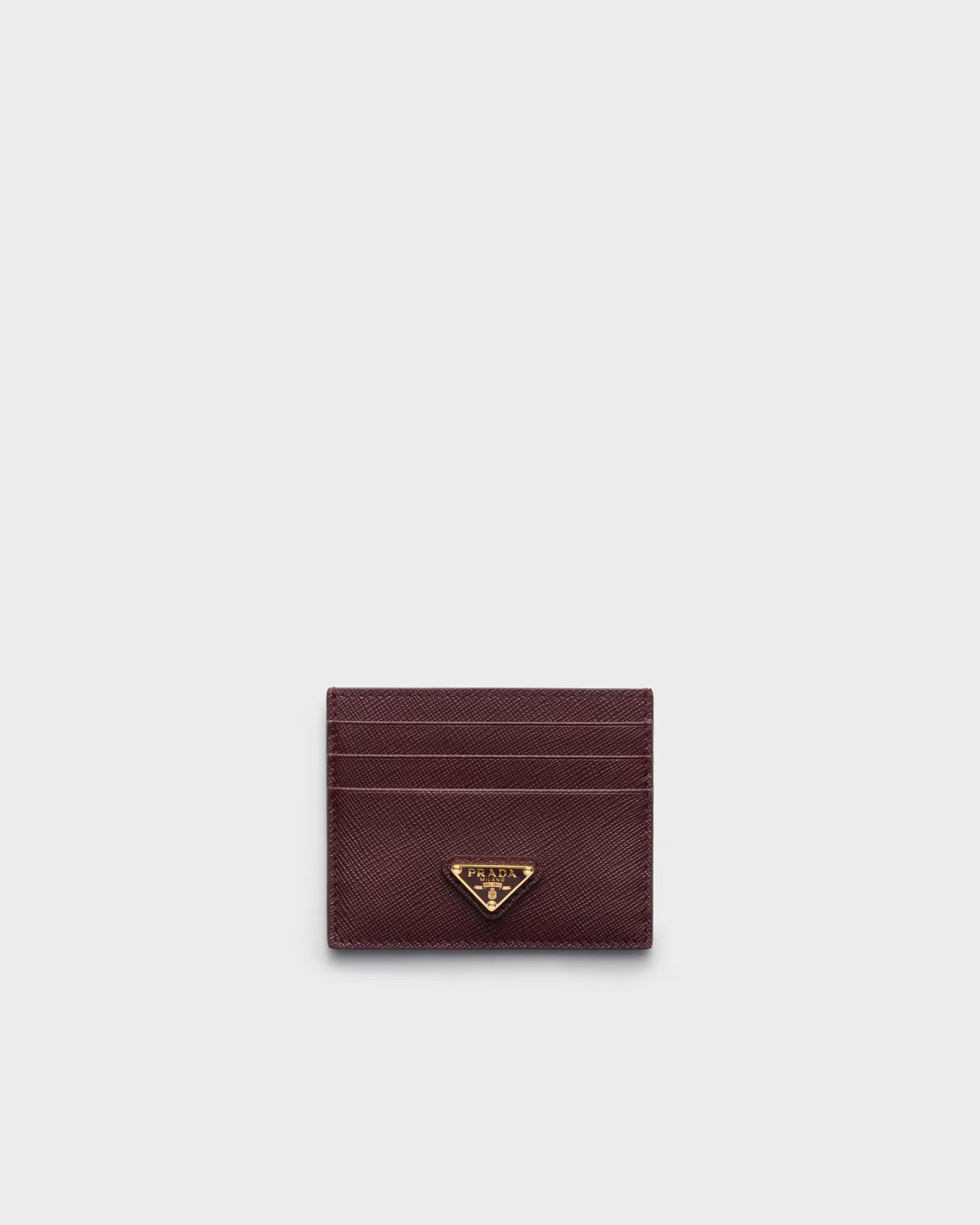 Prada Saffiano Leather card holder (Burgundy)